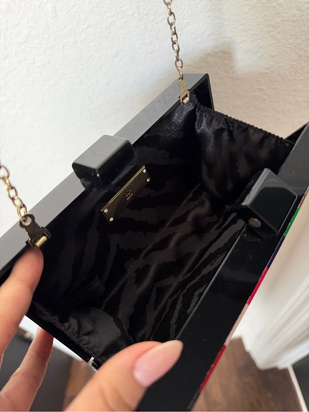 INC International Concepts Multicolor Acrylic Clutch